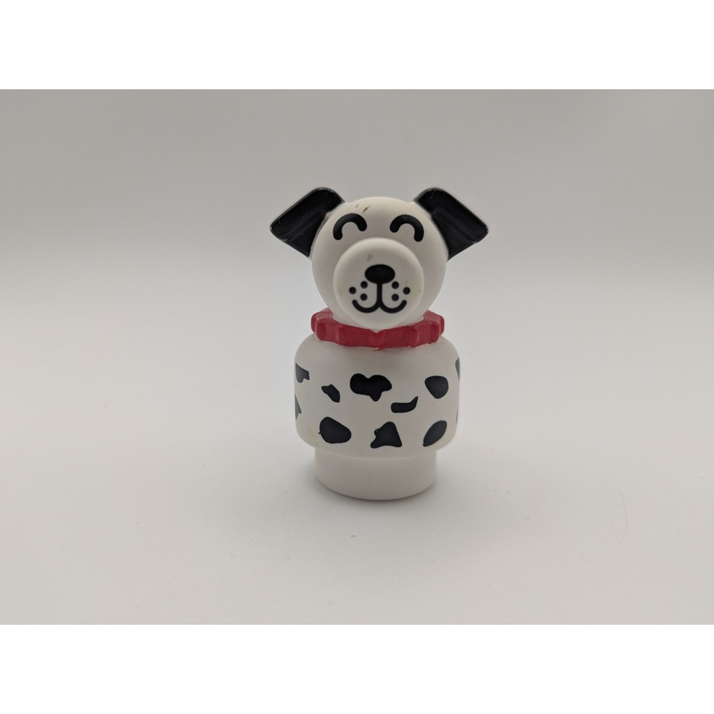 Fisher Price Little People Dalmatian Dog Firehouse Toy Figure 2008 White Black‎